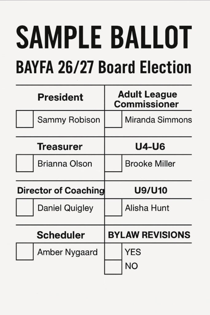BAYFA Sample Ballot